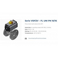 BUROCCO VSP/2V系列-FLUNIPN10/16開(kāi)關(guān)氣動(dòng)球閥法蘭連接