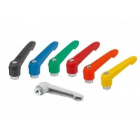 KIPP K1660內(nèi)螺紋插件藍(lán)色鈍化鋼可調(diào)節(jié)塑料手柄