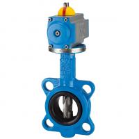 Riegler 帶氣動(dòng)執(zhí)行器的中間法蘭蝶閥，采用雙作用或單作用設(shè)計(jì)