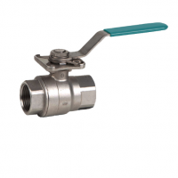 InterApp 不銹鋼球閥，兩件式閥體，全孔，頂部法蘭，用于安裝執(zhí)行器